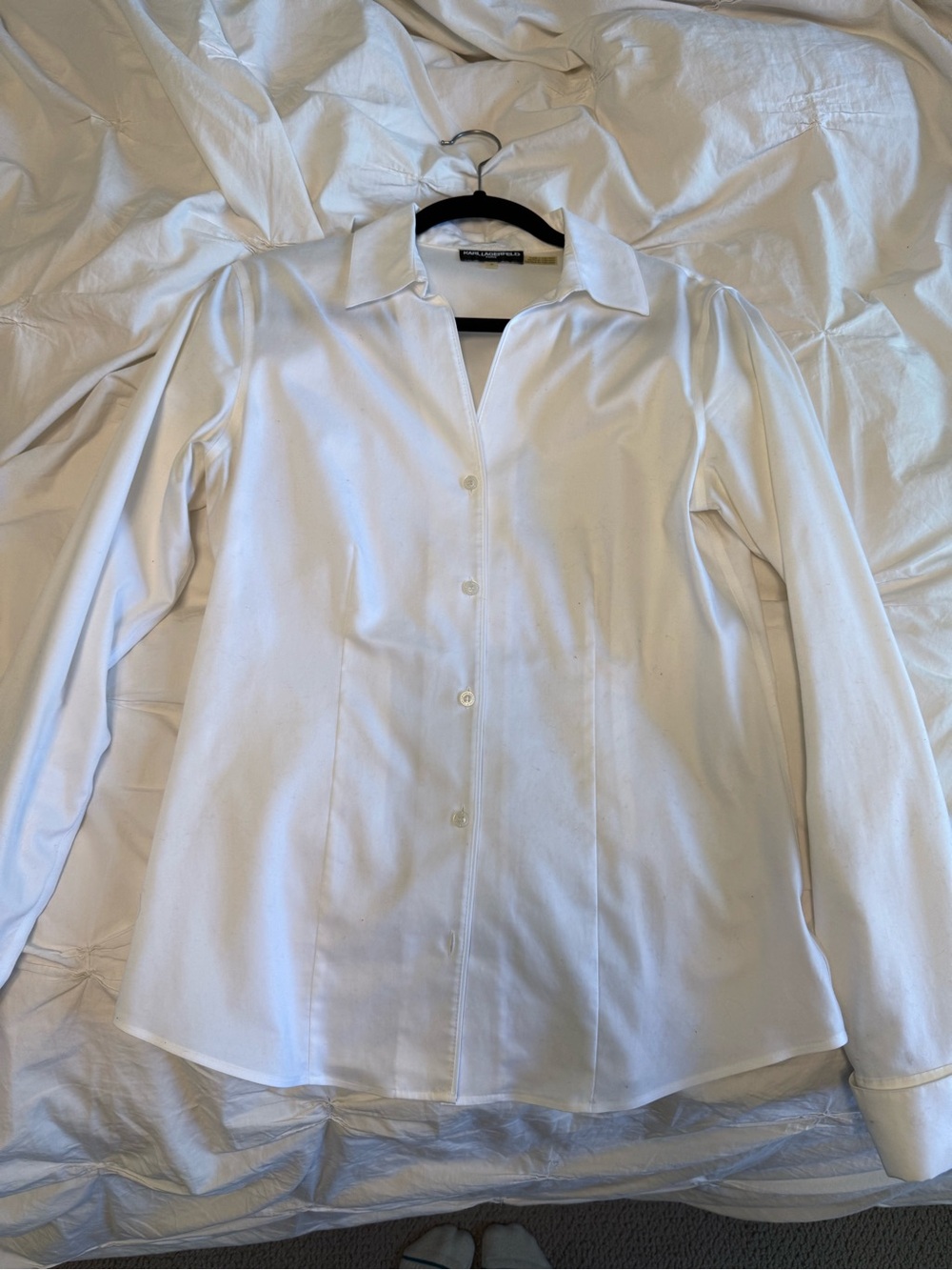 long tall sally White Button-Down Stretch Shirt